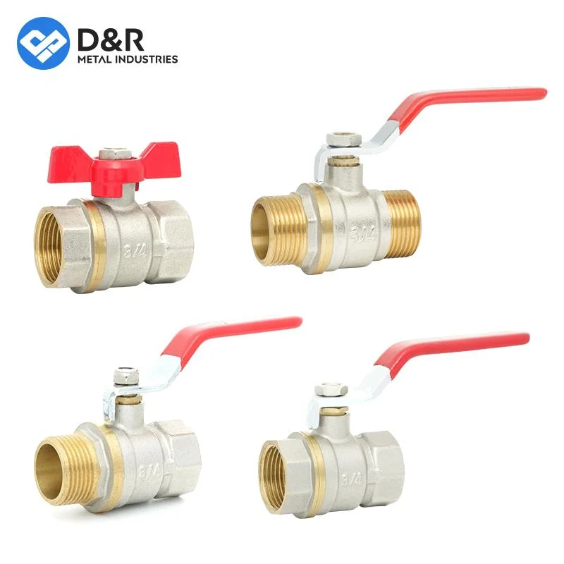 D&R Full Custom Ball Valve Factory Wholesale/Supplier Hardware Brass Valve 1/2 Inch - 3/4 Inch Water