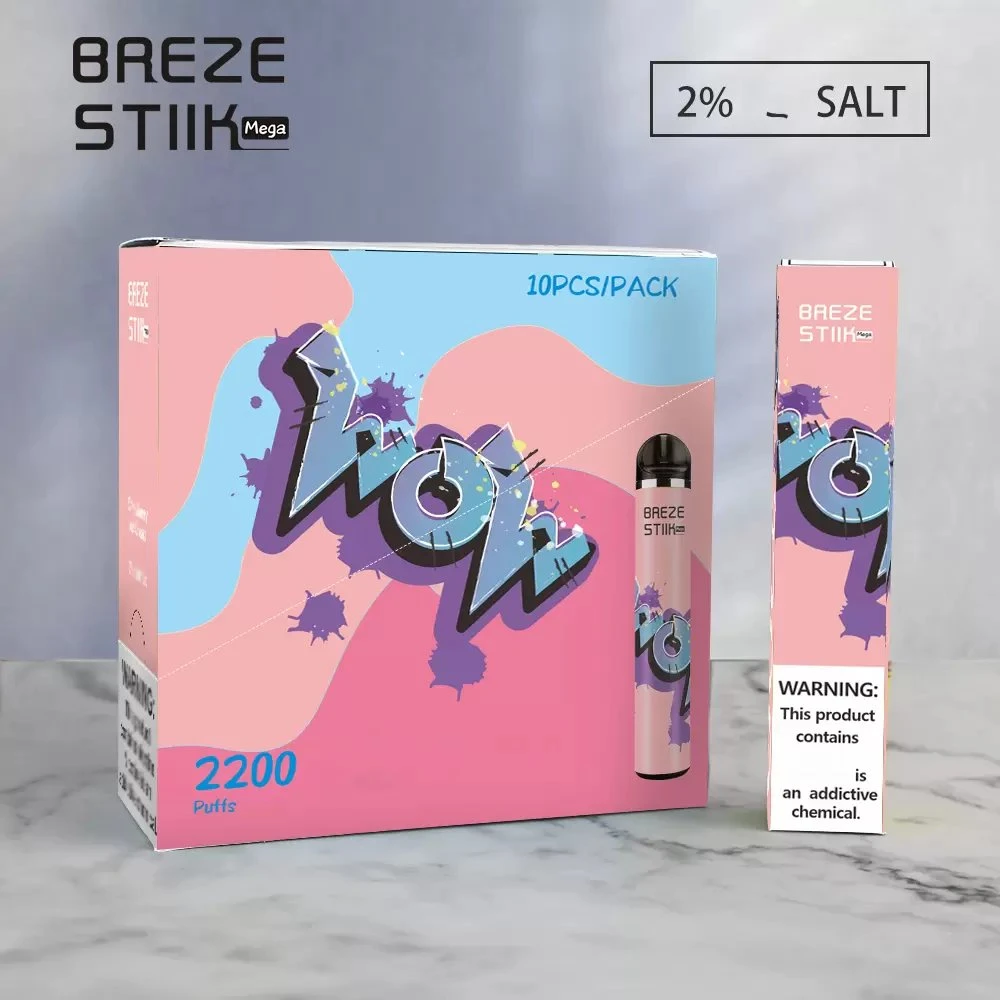 Elf одноразовые Vape Puffs пера 2% 2200 бар Breze Mega одноразовые E к прикуривателю Elf оптовой бар Интернет-кафе