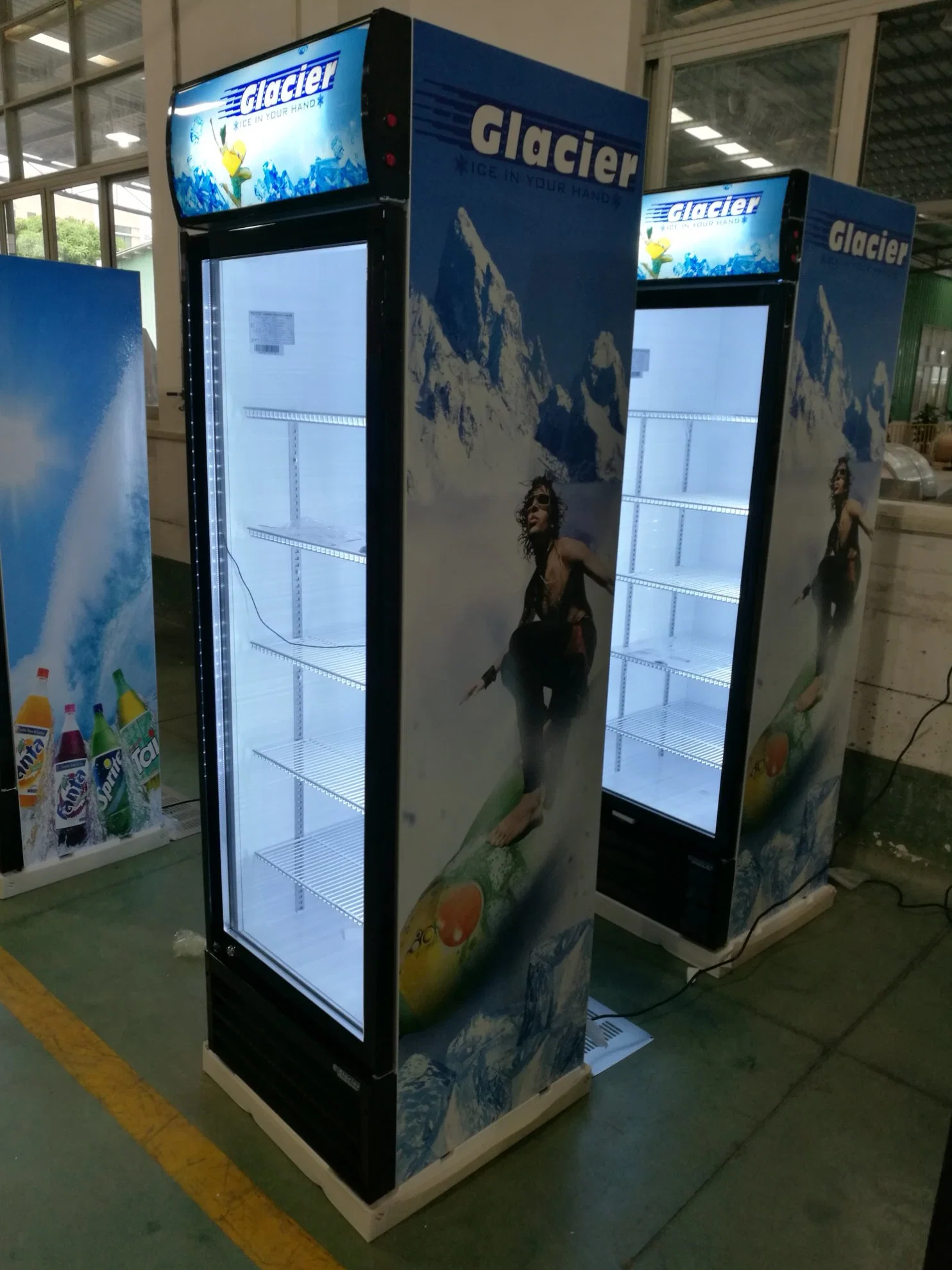 380L Única Porta Bebidas Refrigerador de exibição para a Pepsi e coca-cola