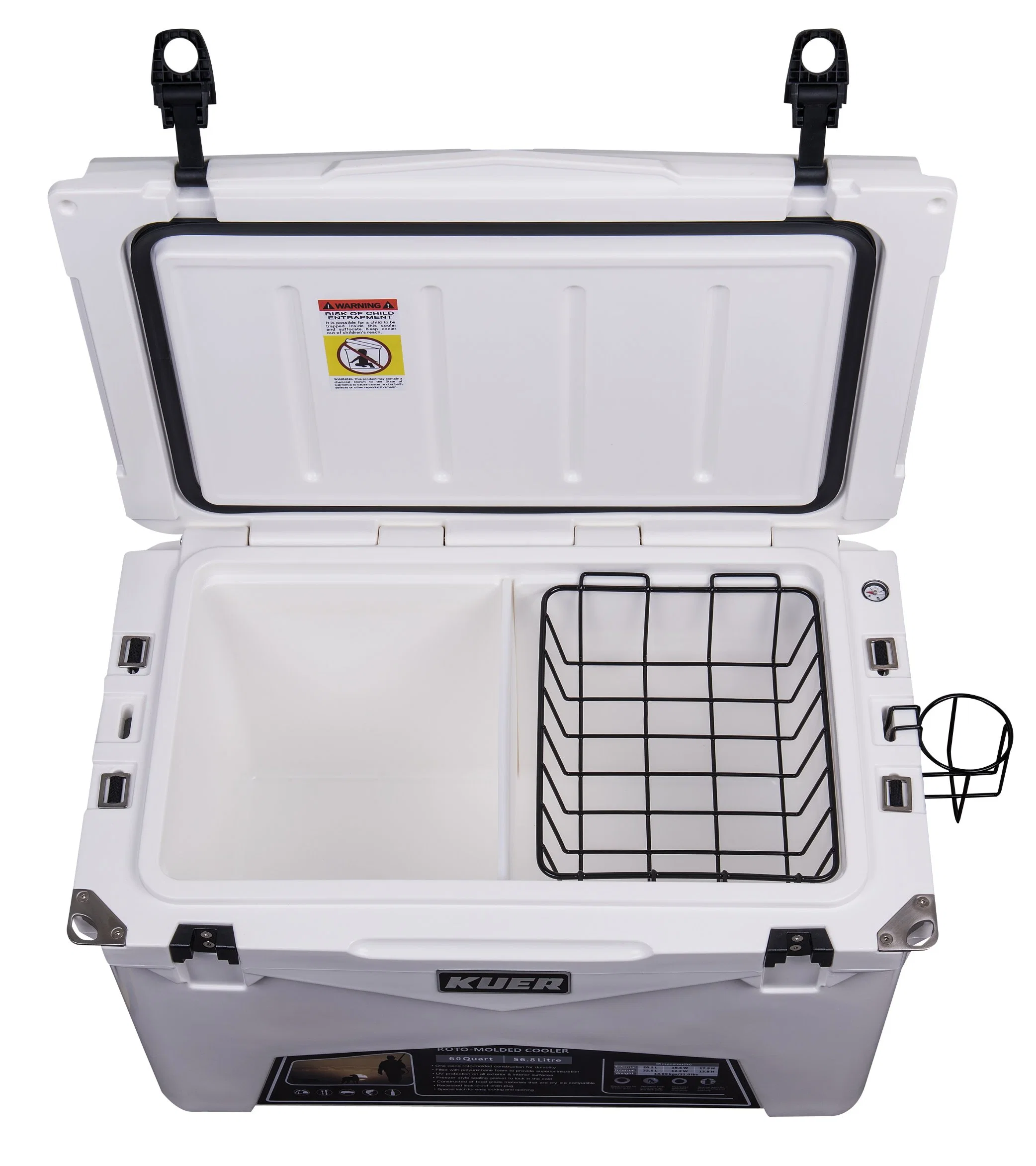 60qt Waterproof Cooler Box with Big Capacity
