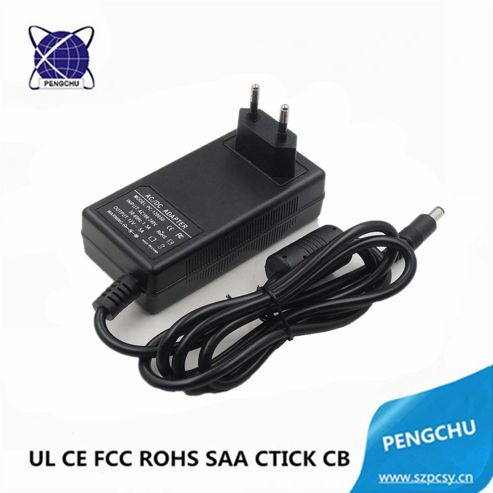 Pengchu eu wall charger 60w 12v 5a adaptador de corriente for LED / LCD/ CCTV Camera