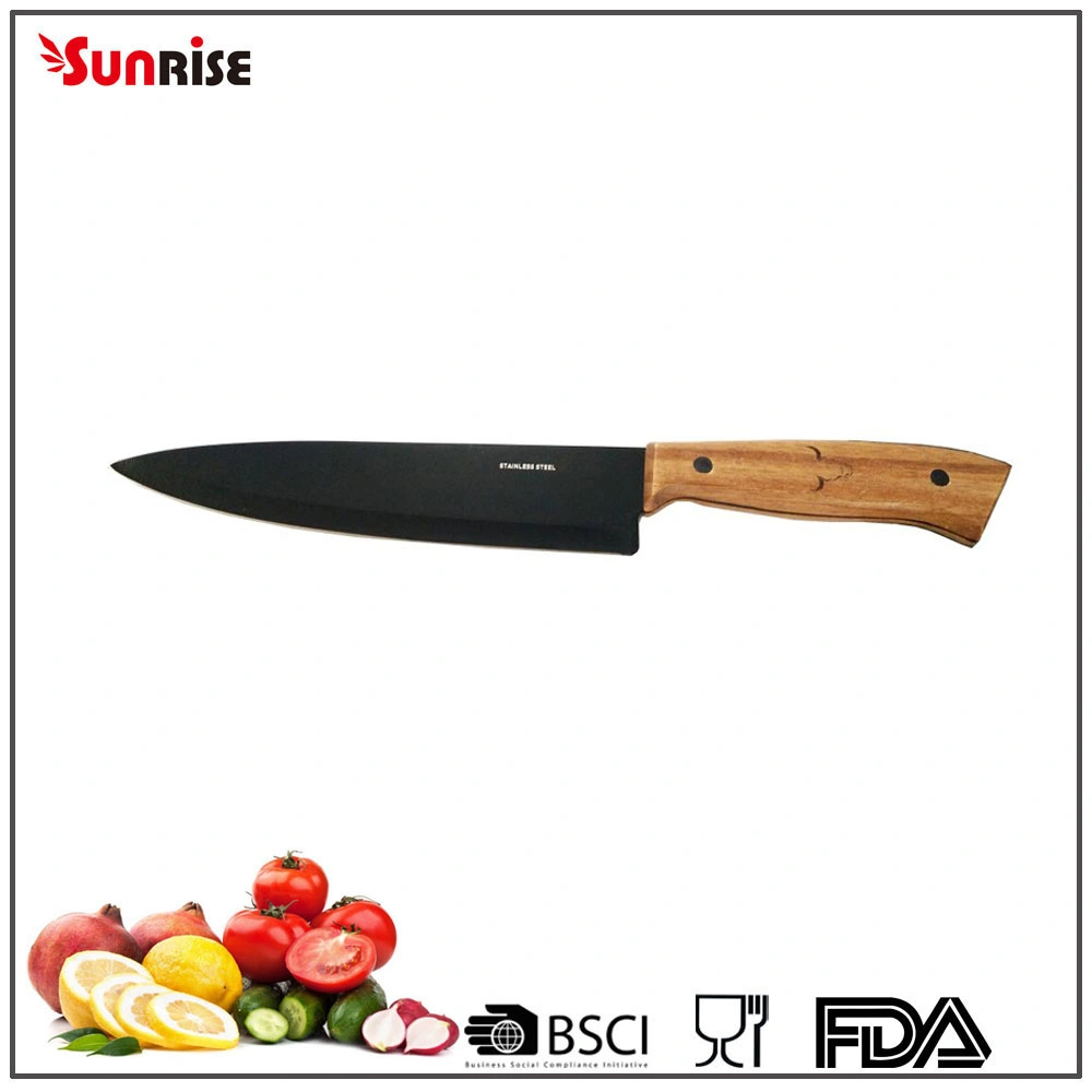 Kitchen Tools 8 Inch Chef Knife with Acacia Wood Handle (KSK371)