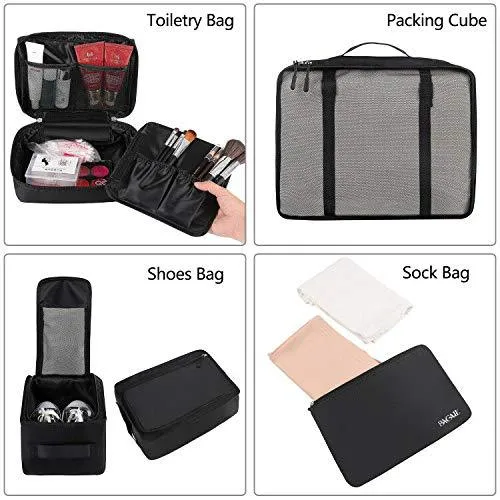 Custom Unique Large Capacity Waterproof Set Packing Cube Carry on Packing Pouch Luggage Travel Bag Storage Bags