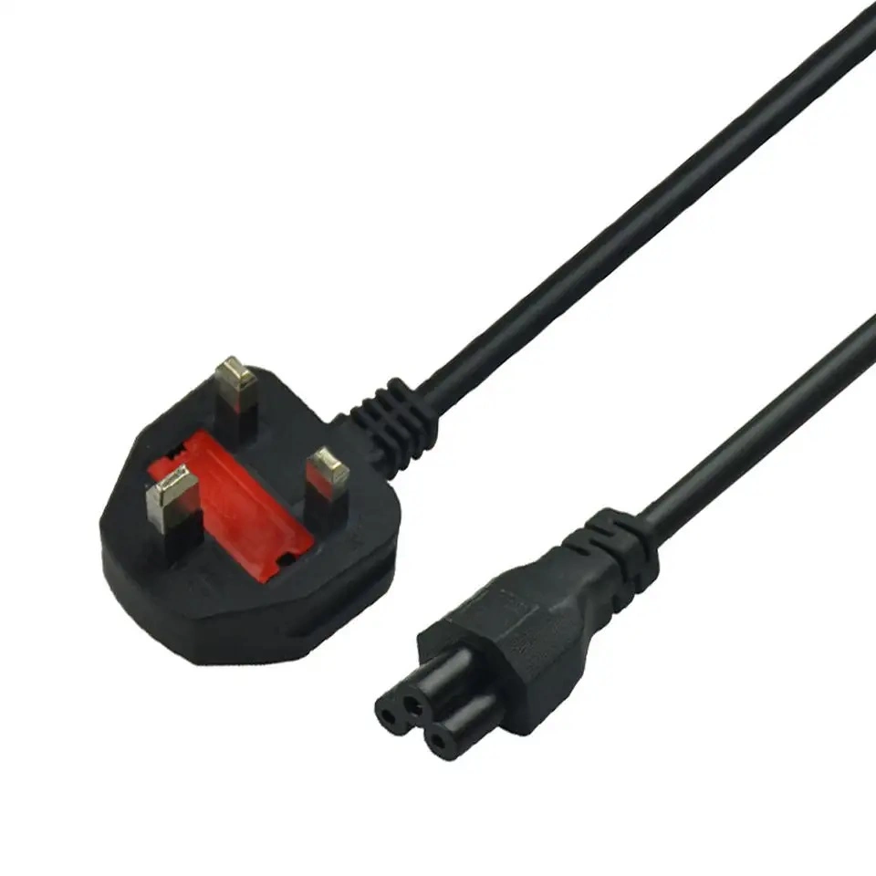 High quality/High cost performance Black Power Cord 1.5m 1.8m 3 Pin Plug Power Cable Power Supply Cable for Computer