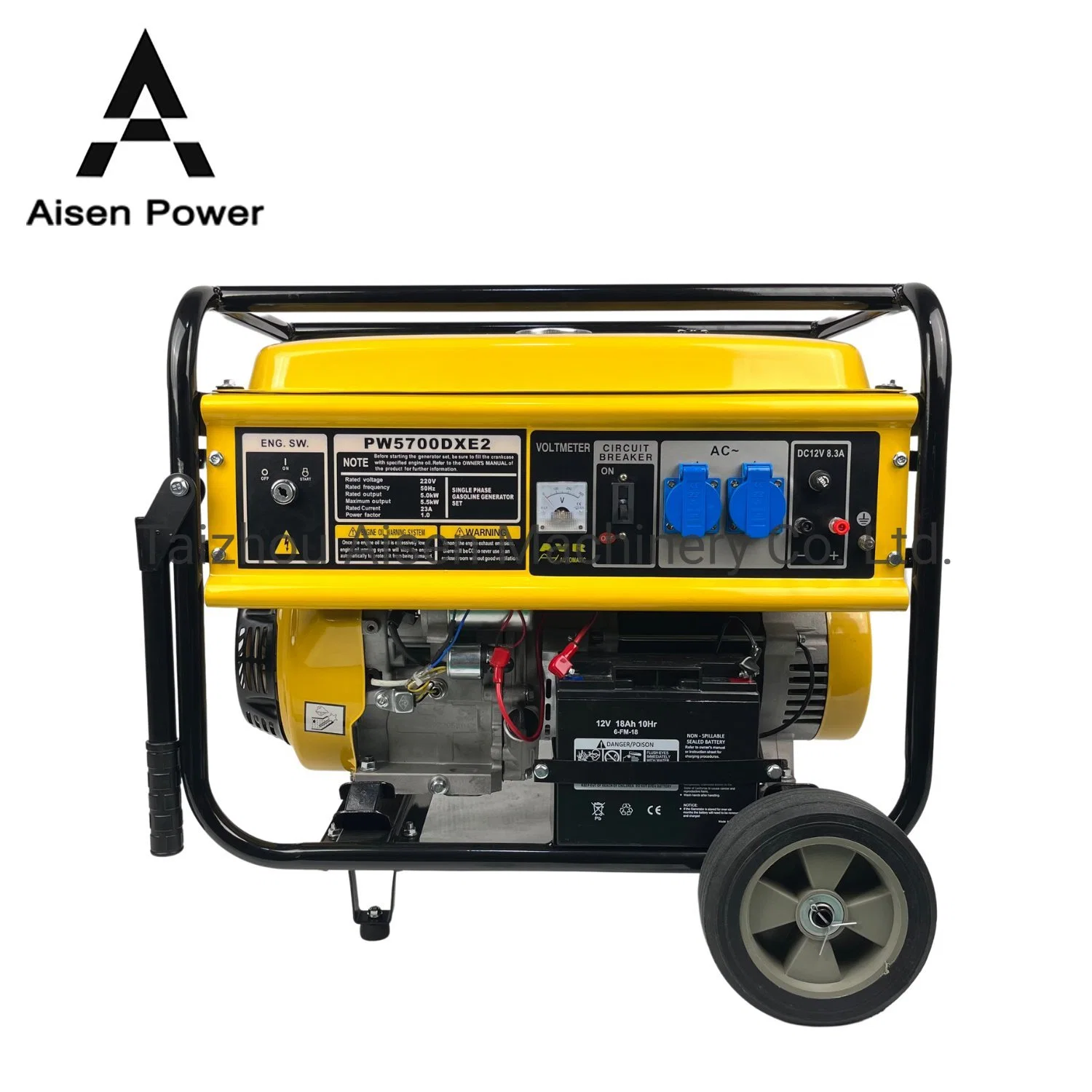 Generador de gasolina de salida de tipo monofásico Aisen Power 2kW 3kw Generador de gasolina para el hogar