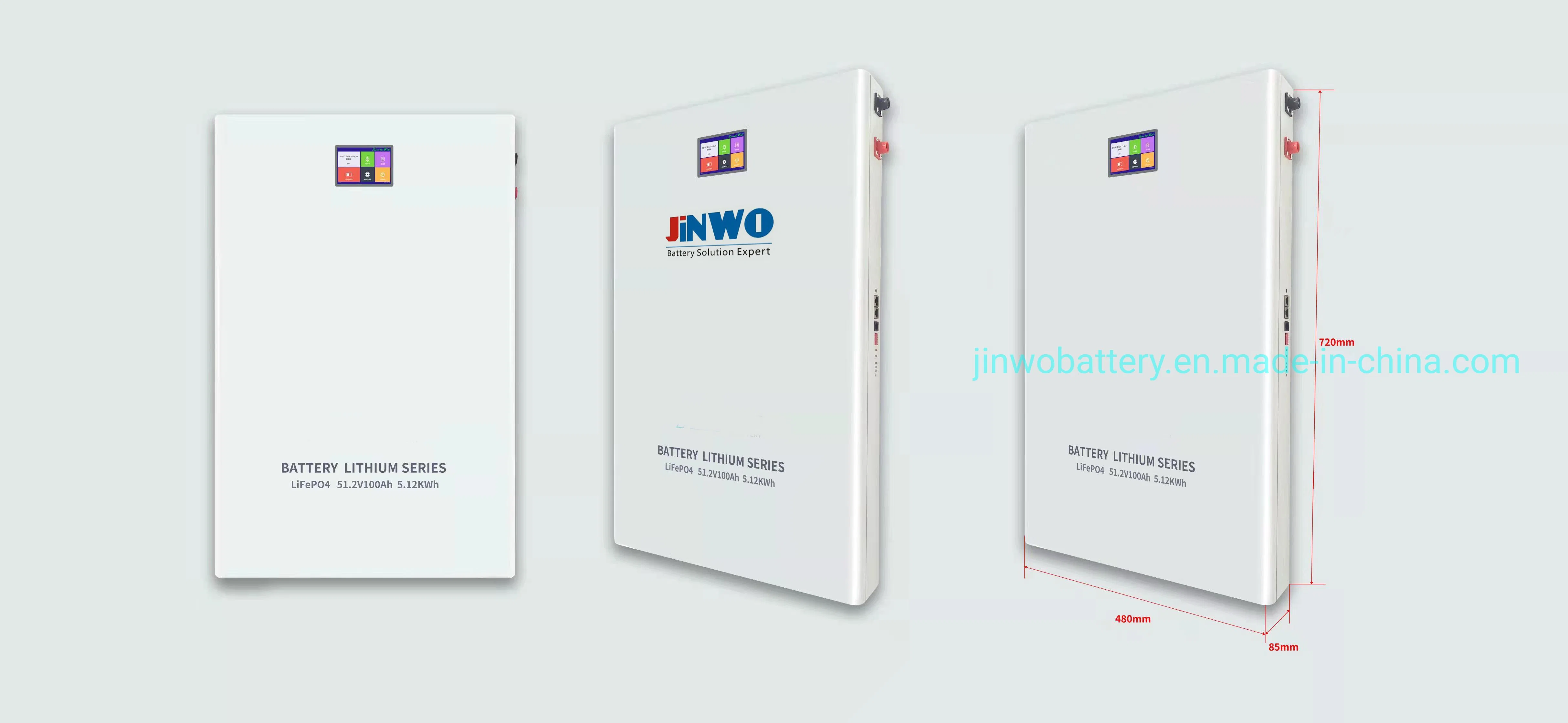 Jinwo 51,2V 200Ah batería principal de almacenamiento de energía de suministro de energía de respaldo Sistema de almacenamiento de la batería de litio 51,2V 150Ah 100Ah