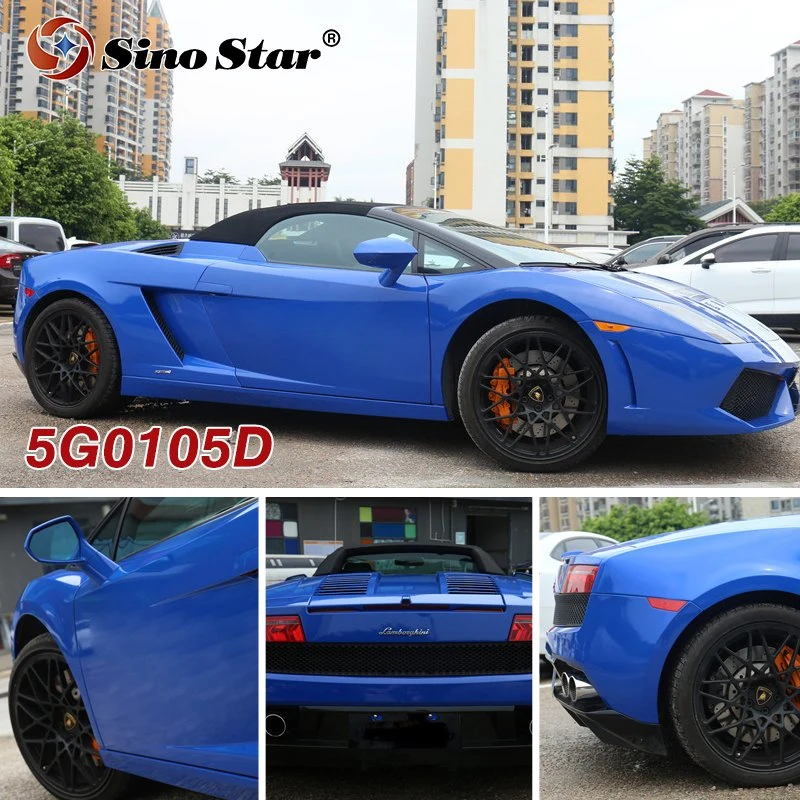 Sino Star Glossy Candy Film Vehicle Wrapping Film Colored Purple Car Body Vinyl Wrap Factory Wholesale/Supplier Car