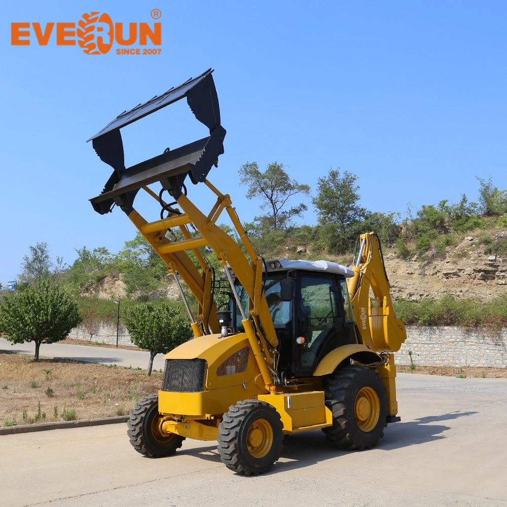 Everun ERB388 2.5ton Farm Construction Mini Wheel Backhoe Loader with Competitive price