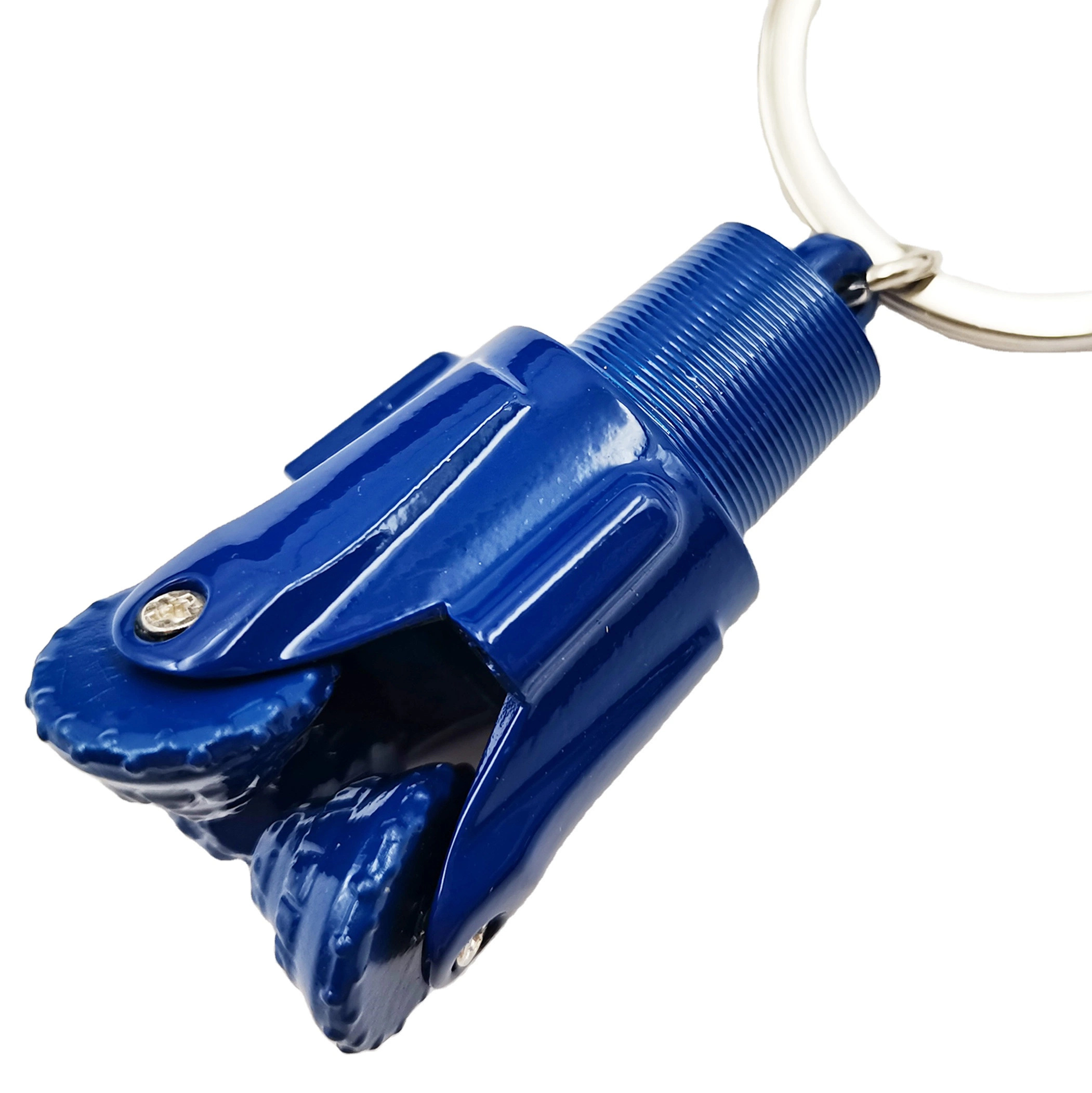 Blue Color Big Size Tricone Drill Key Chain For Petroleum Industry Gift