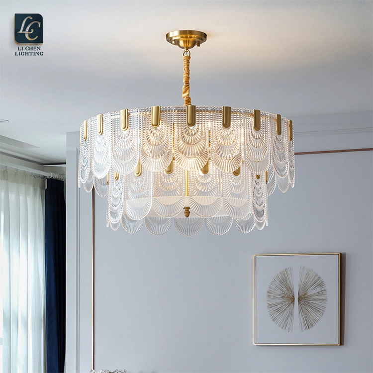 Modern Round LED Crystal Glass Chandelier Design Pendant Lamp