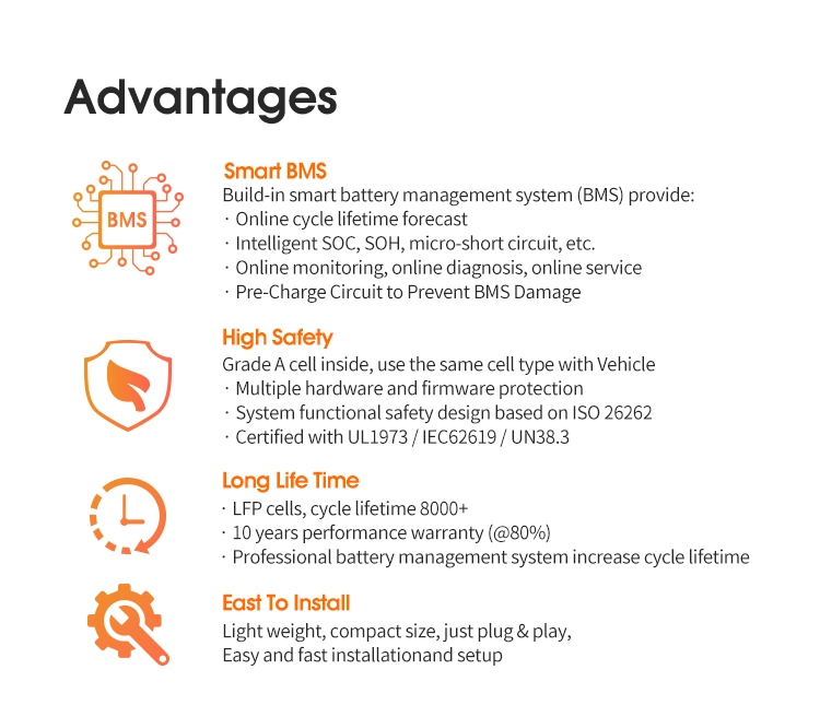 Hisen Solar Move Power batterie au lithium 10,8 kwh LiFePO4 Batterie solaire au lithium batteries solaires pour la maison