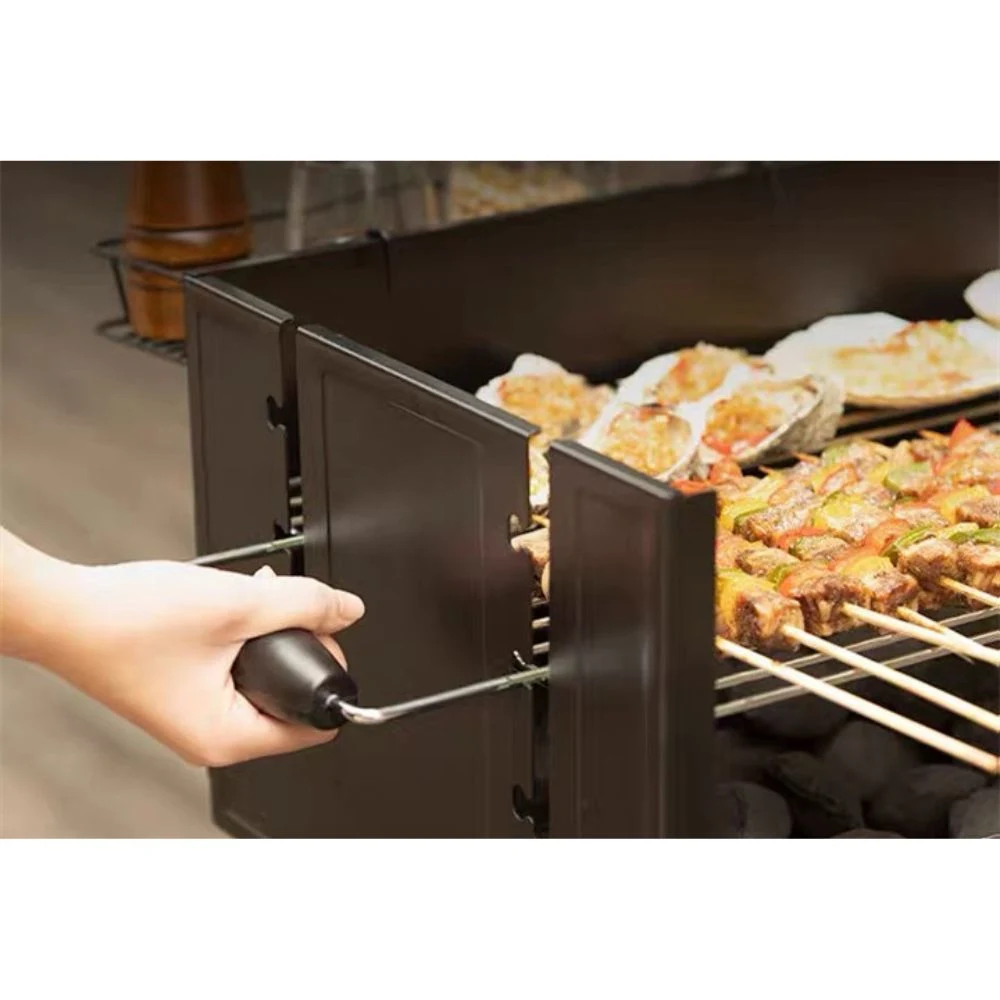 Churrasqueira Grill Rack Charcoal Portátil Barbecue Mi25323 em Aço inoxidável