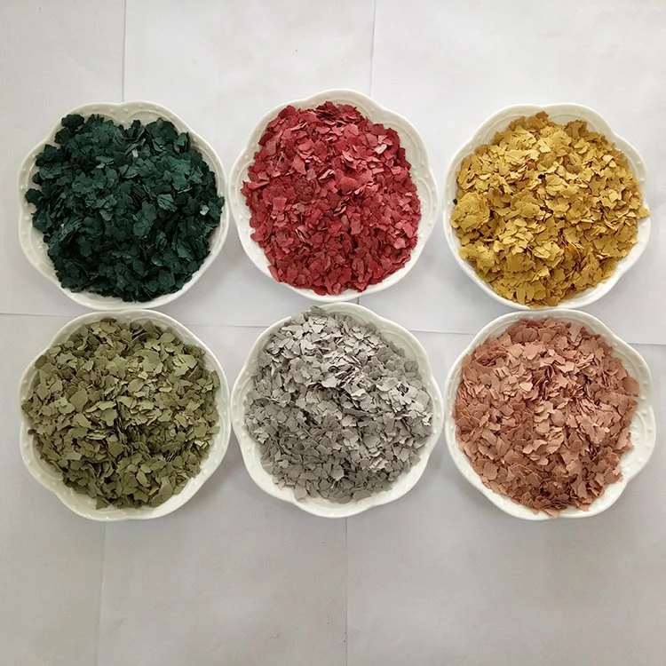 Composite/Dyed Mica Sheets Rock Flakes Decoration Material for Coating/Paint