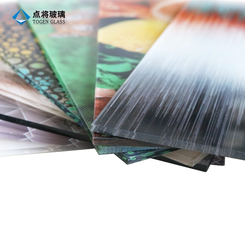 Customized Colored Flat Tempered Ceramic Coated Laminated Digital Printing Glass for Facade