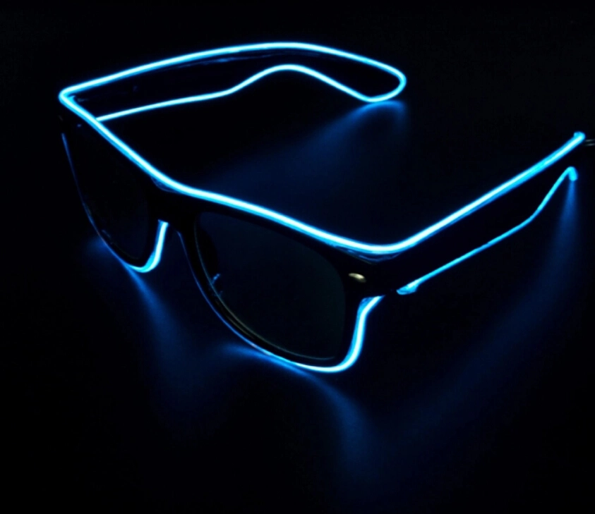 Light up EL Wireless USB Rechargeable LED Glasses Flashing Sport LED Sunglasses for Party