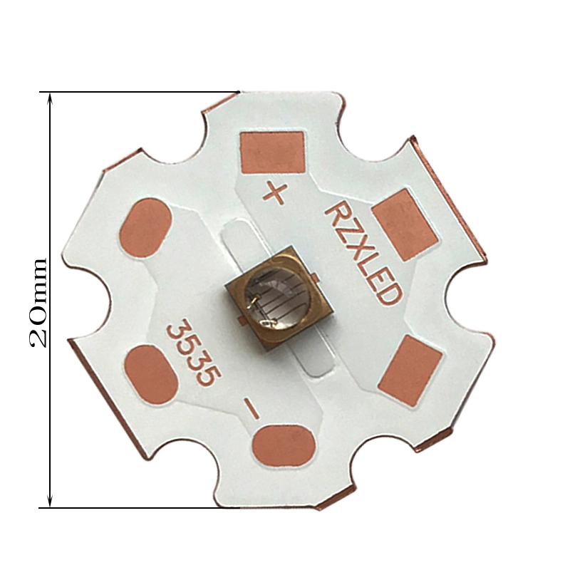 Quality UV LED Chip 5W 60 Degree UVA 365nm-370nm LED Chip Quartz Lens Chip with Copper PCB for Printing and UV Curing