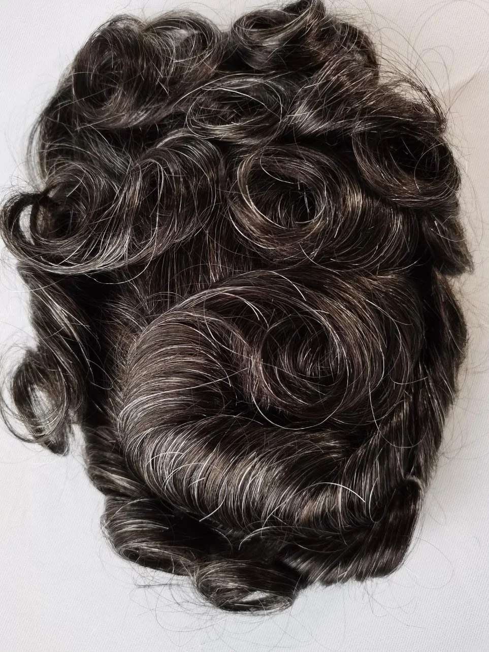 Best-Ventilated Bleached Knots Full Swiss Lace Human Hair Toupee