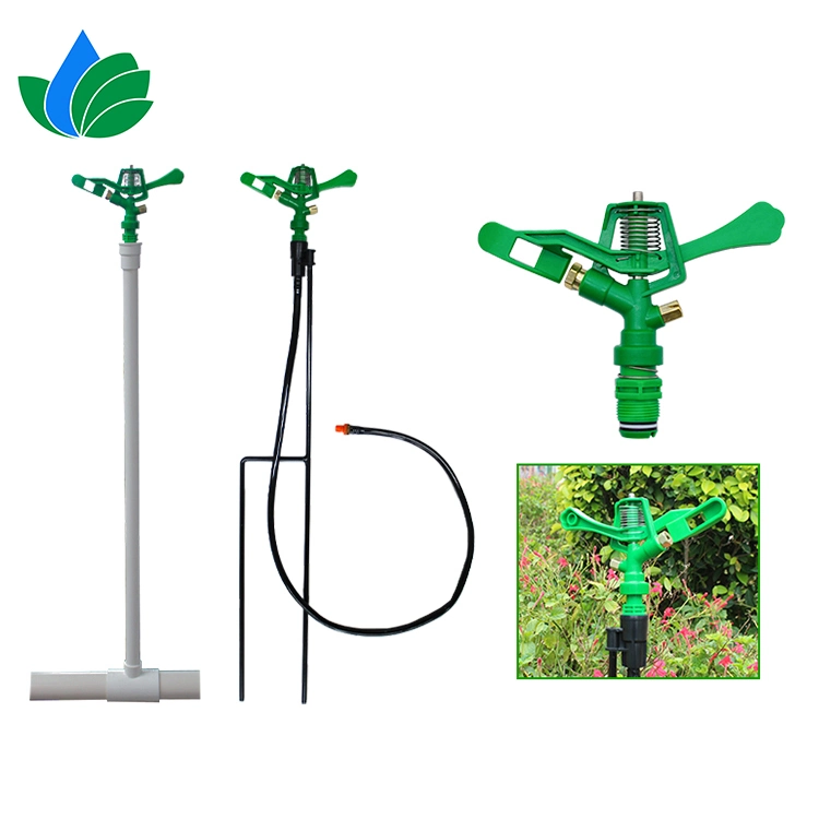 Garden Agricultural Spray Irrigation Tool boquilla metálica rociador giratorio de 360° Riego