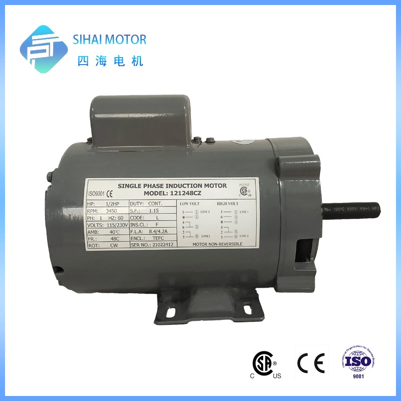 NEMA 48c 1/4HP 1750rpm 60Hz 115/230V Single Phase Motor