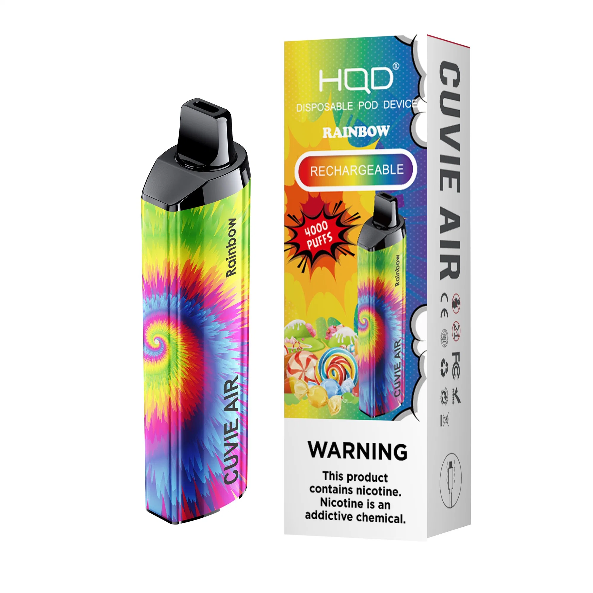 Grape Hqd Cuvie Air 4000 Puffs Without MOQ Electronic Cigarette Wholesale/Supplier Disposable/Chargeable Vape Atomizer Vape Australia Top 1 Vapes