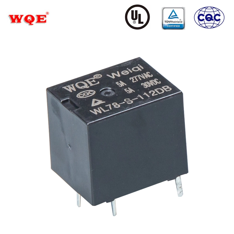 Wqe Wl78 T73 for Household Appliances/ Air Conditioners Universal Miniature Power PCB Board Relay 5 Pin Nc Contact for New Energy