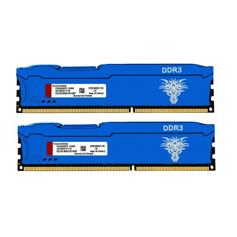 Yongxinsheng DDR3 8GB Kit 2 X 4GB PC3-12800u Desktop Memory DDR3 1600 MHz RAM 240-Pin DIMM Memory 2rx8 16chips 1.5V Voltage