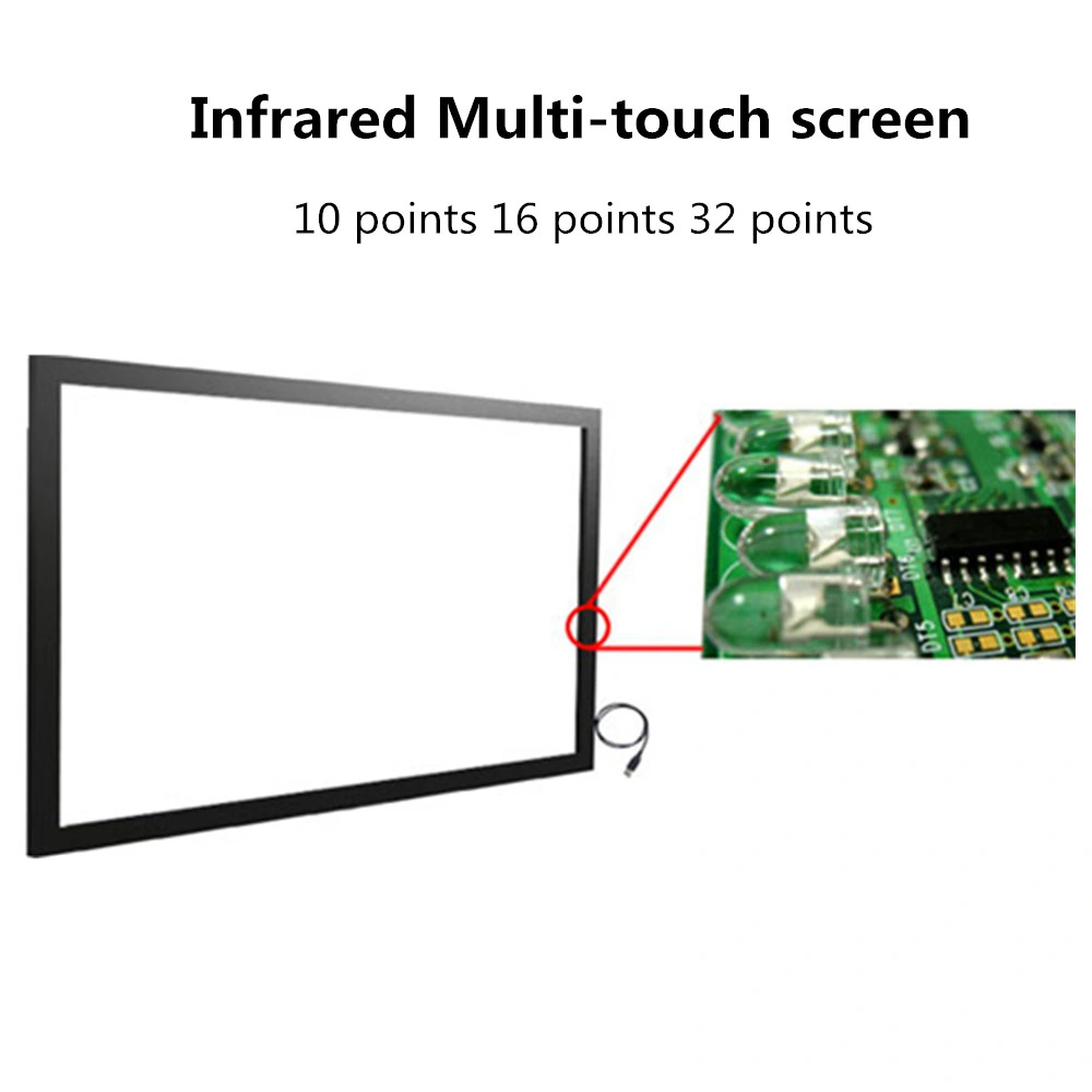 42" 55" 65" 84" to 110" Black Aluminum Infrared Multi Touch Screen Frame for Any Size TV LED LCD Monitor