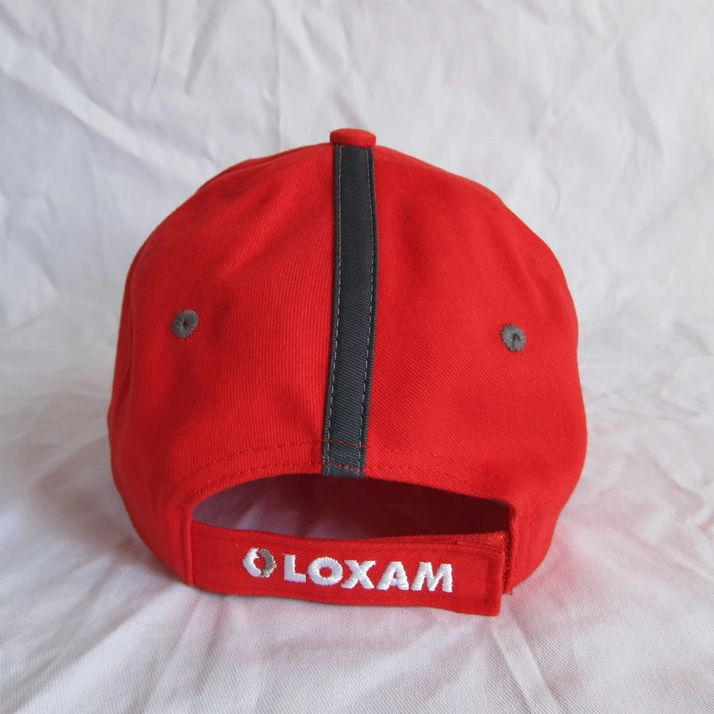 Zp021 Customized Red Color Cotton Adult Baseball Cap