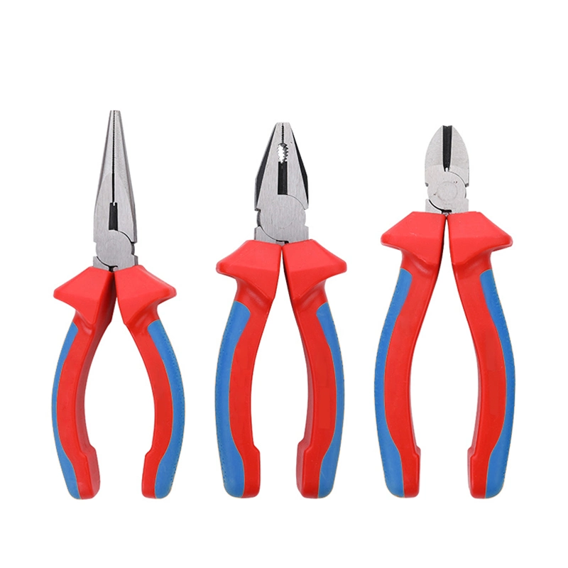 Industrial Grade 6 Inch 8 Inch Combination Pliers with Double Color Handle