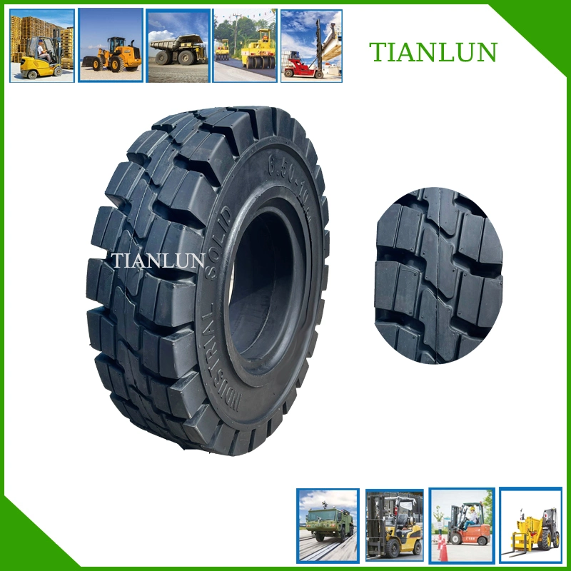 Empilhador para raspador sólido com pressão camião de despejo de minas trator de elevação tesoura Empilhador de reboque lança Elevador indústria de elevação Skid Steer Solid Tire/ Pneu sólido (22 * 10 * 16)