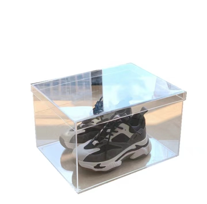 Clear Crystal Perspex Acrylic Case Shoe Display Box