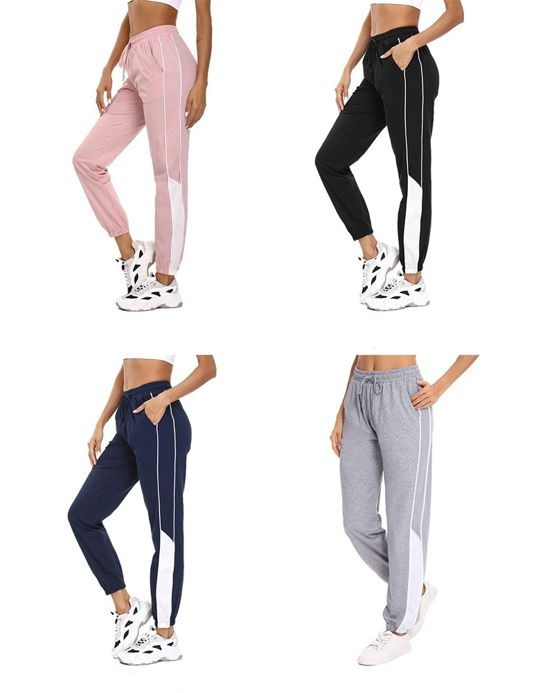 Fabrik Hot Großhandel/Lieferant Mode Sweatpants Drawstring Frauen Sweatpants Drawstring Bund Hose Mit Seitennähten Damen Jogginghose