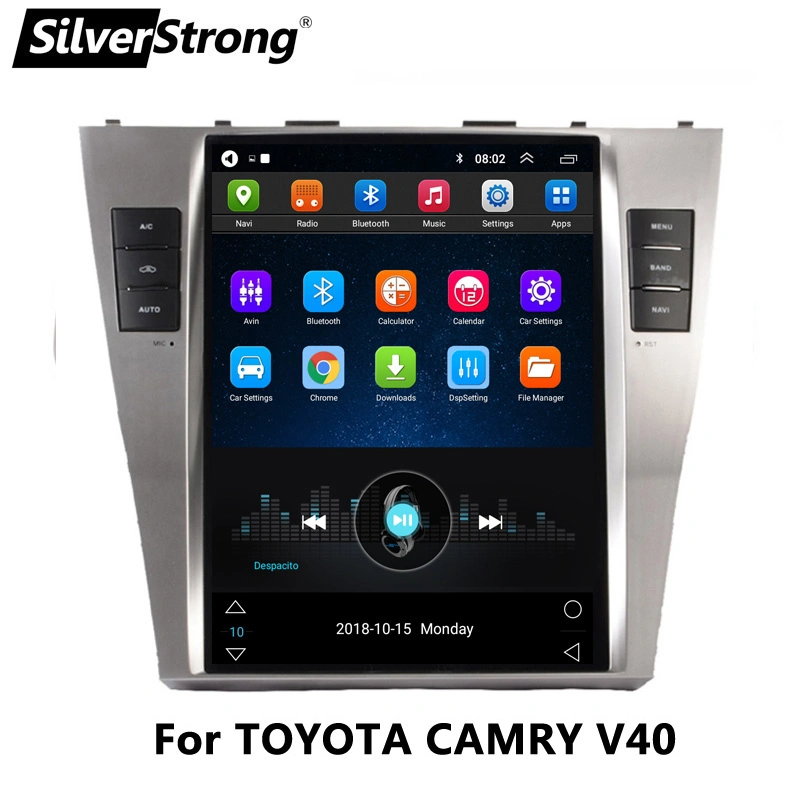 Silverstrong 10.4&prime; &prime; IPS, Tesla Android, Car GPS Navi, for Toyota Camry V40 2007-2011, Bluetooth, Multimedia, Fit Auto AC Only