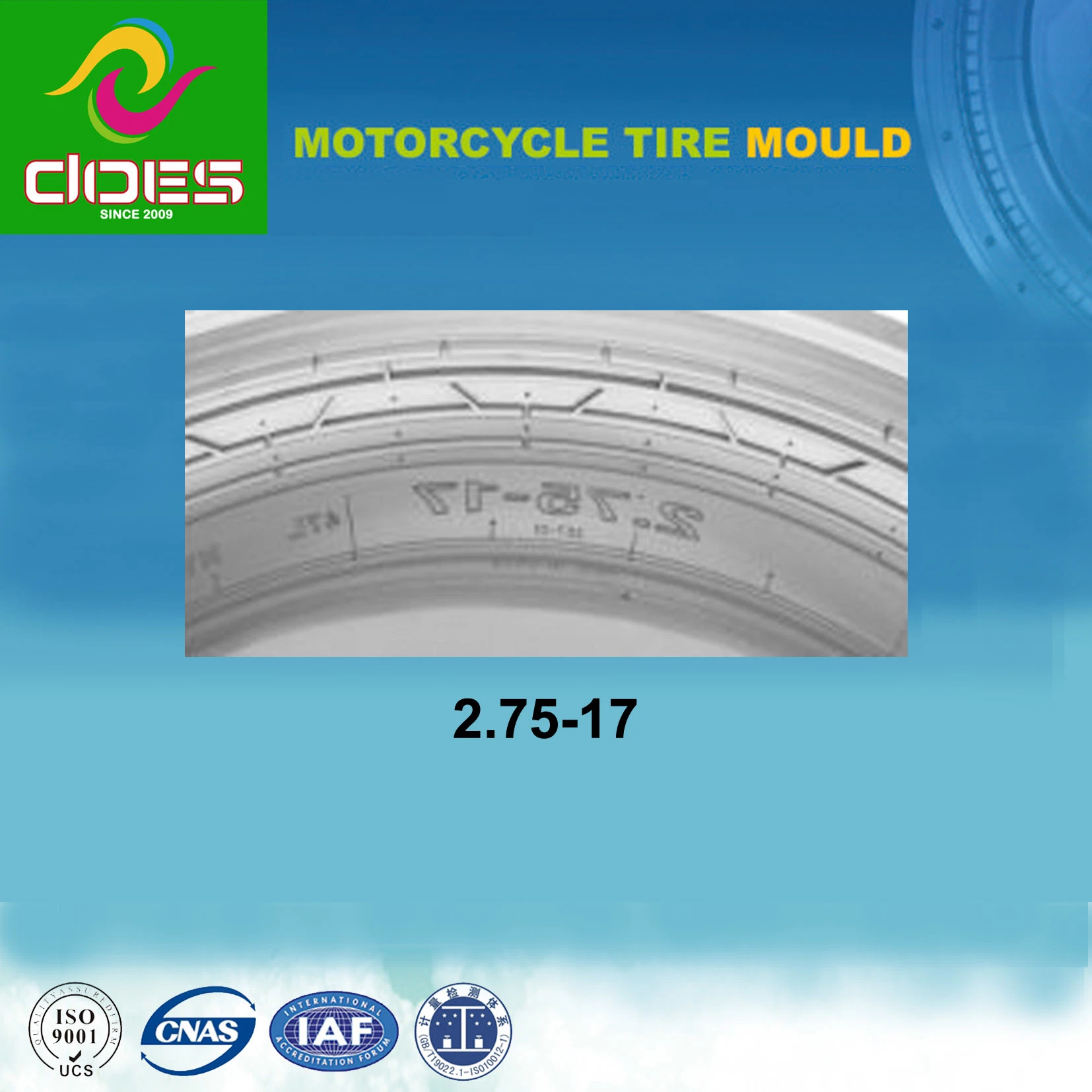 Molde de neumáticos de caucho de neumático de moto con 2.75-17