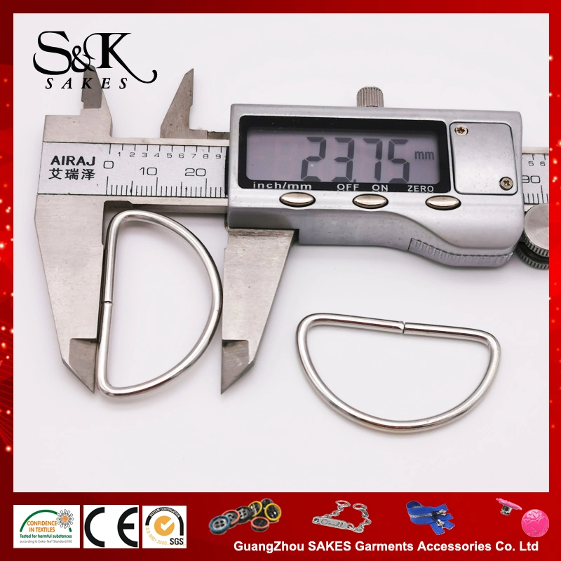 Hot Sale Iron Quality Metal D Ring Buckle for Belt, Bag and Garments