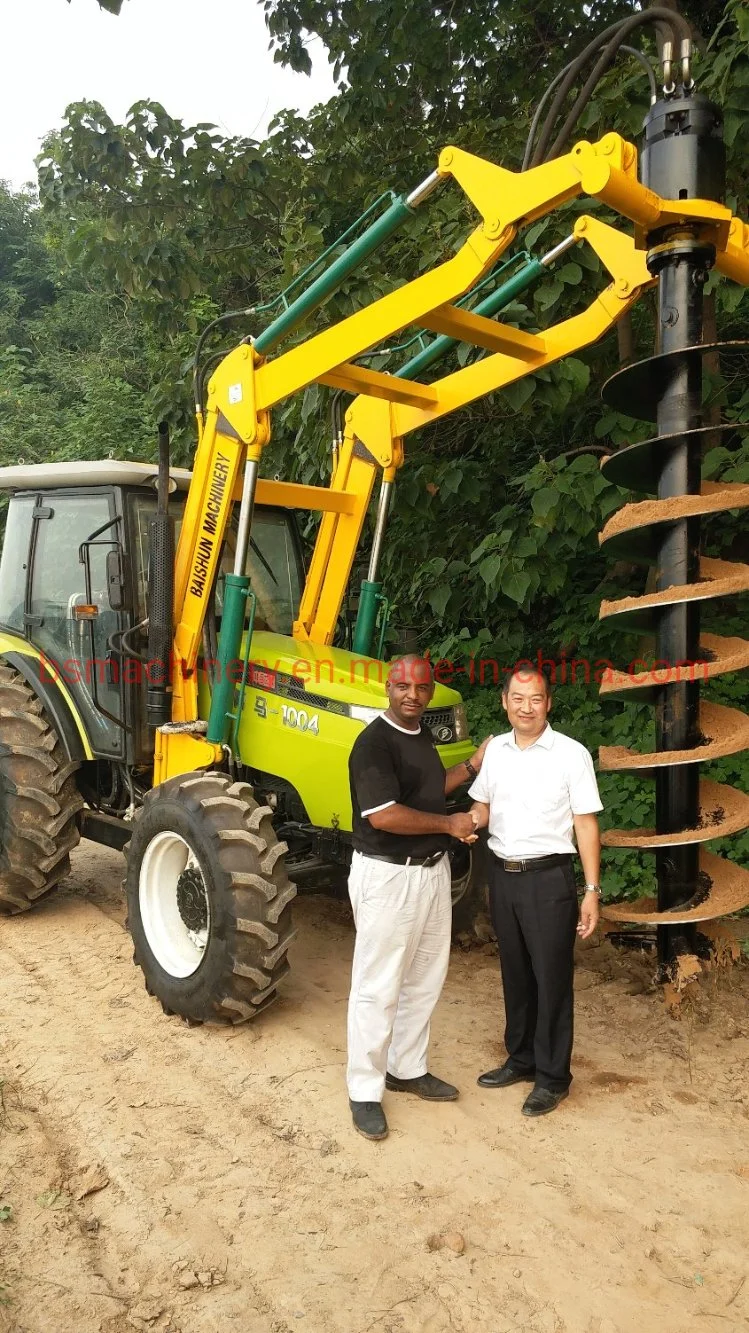 Elevador hidráulico de polos o máquina de montaje con Digger de orificio de poste Para la agricultura