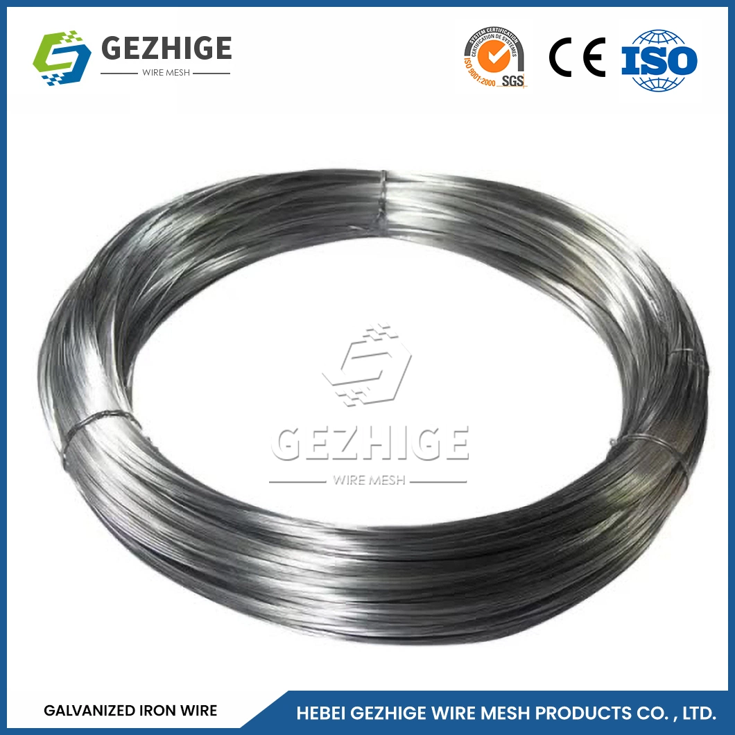 Gezhige Dx55D Dx56D Hot Galvanized Iron Wire Manufacturing Q195 Q235 0.2mm Galvanized Iron Wire China Square Hot Dipped Galvanized Lron Wire