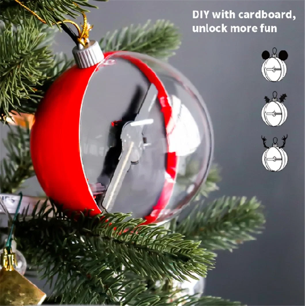 Home Use Christmas Tree 12 Cm 3D Hologram Projection Fan Christmas Balls Plastic Decoration Christmas Ornament