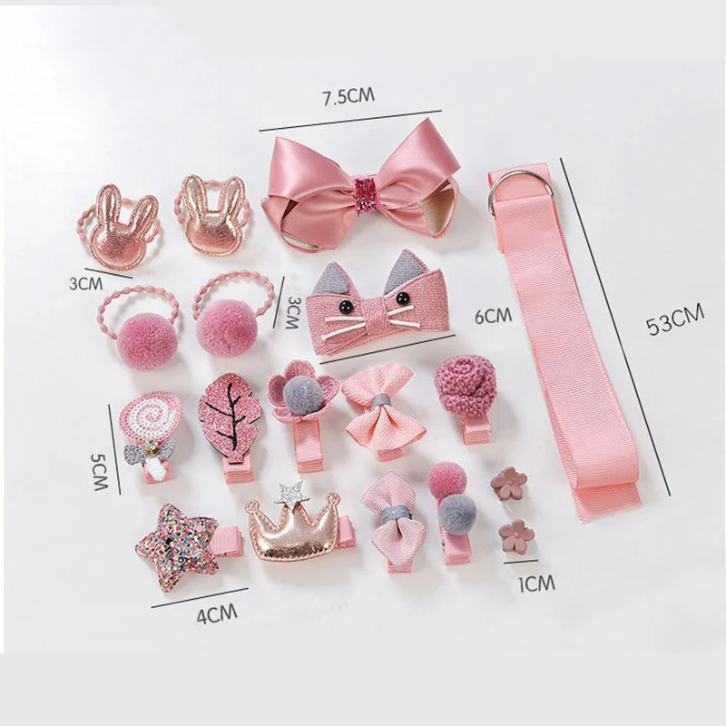 Fashion Hair Accessories for Women Elastics Hair Clips Bows Barrettes Hairpins Gift Box Set for Girls Toddler Kids