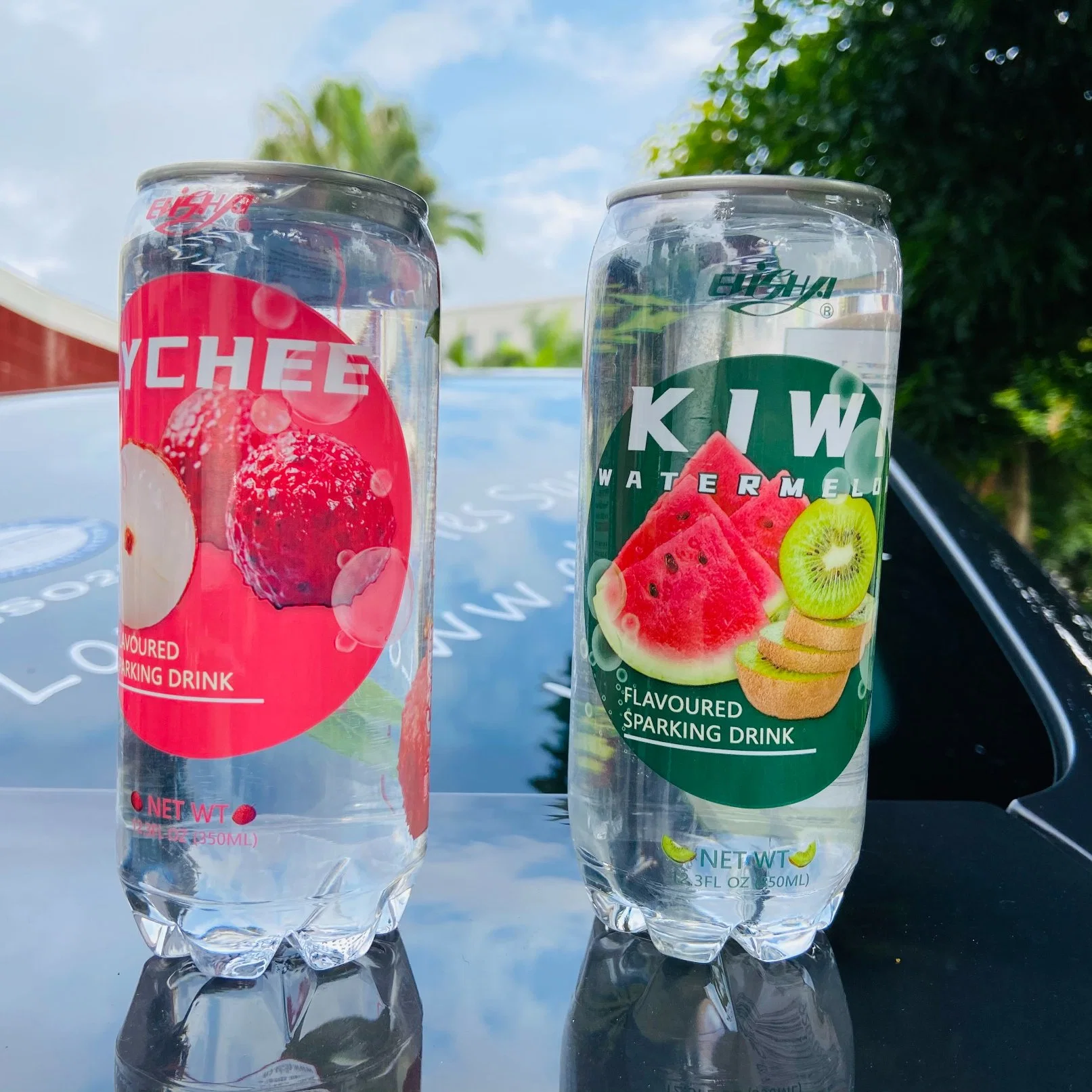 350ml Pet Can Kiwi+Melon Flavor Low Sugar Drink/ Soda Water