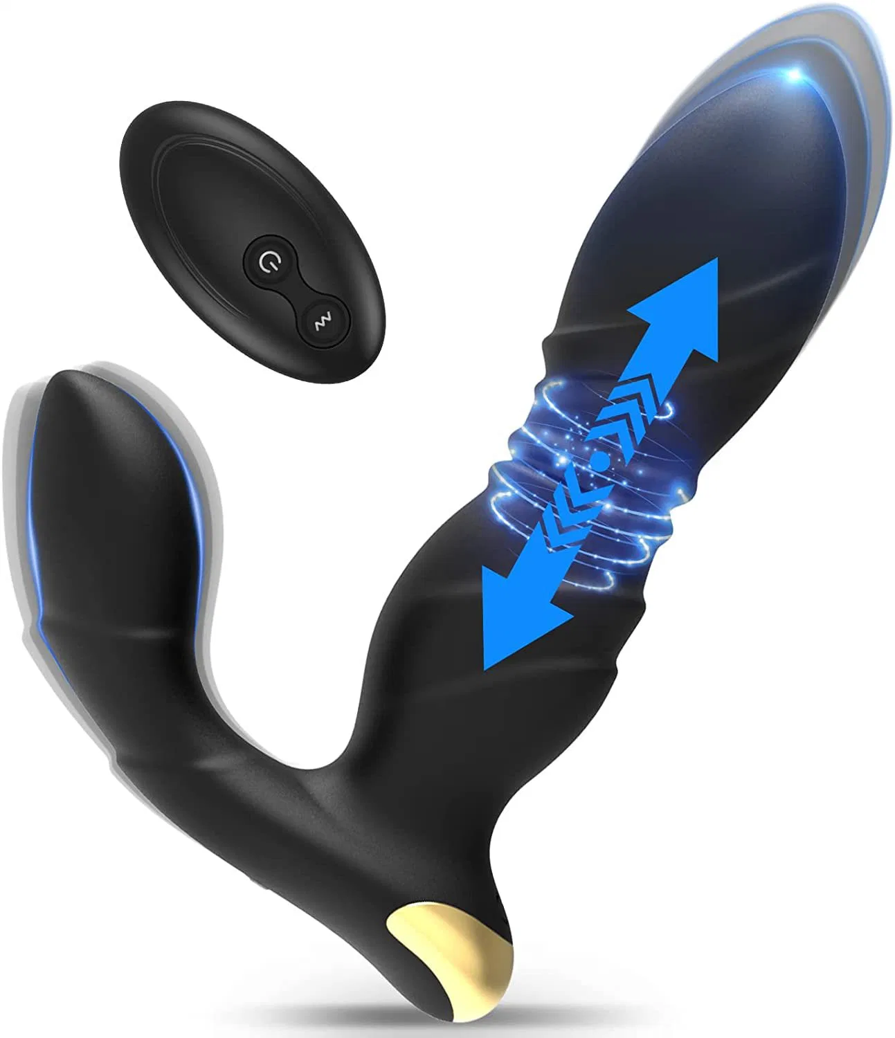 Control remoto de la próstata masajeador inalámbrico Plug Anal Vibrador recargable de 12 Mode USB Vibrador impermeable Juguetes sexuales para hombres par