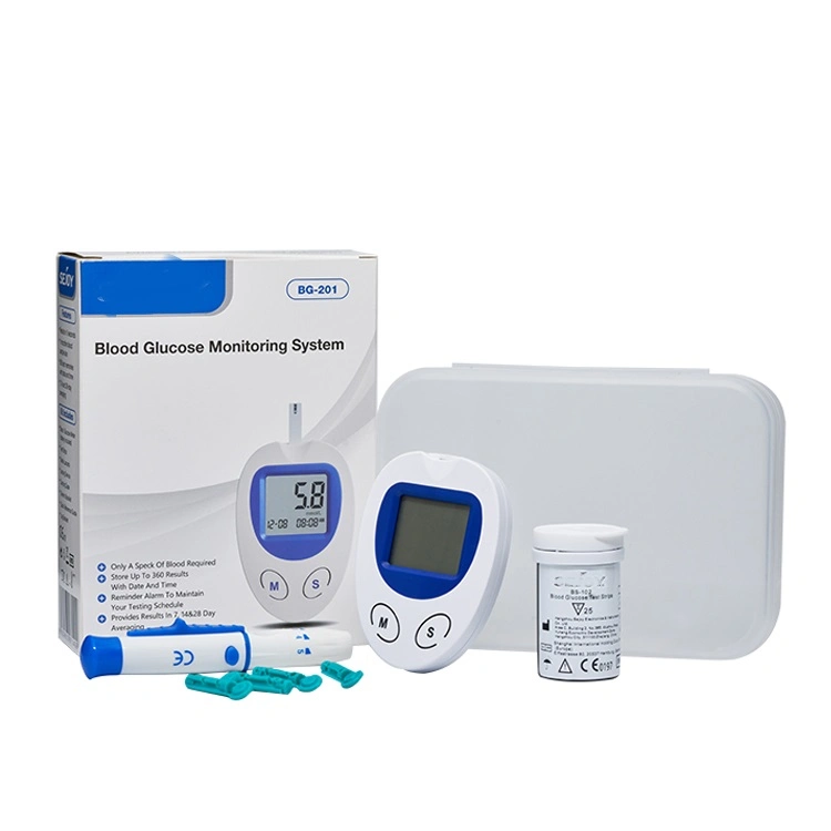 Venta en caliente pantalla LCD Hospital electrónico Digital médico inalámbrico sangre Glucómetro con CE&amp;ISO