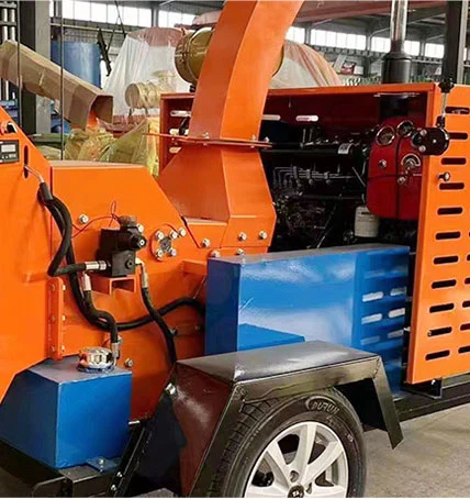 Mobile Dieselmotor Holzbrecher Holz Holzzweig Zerkleinerung Spangen Maschine