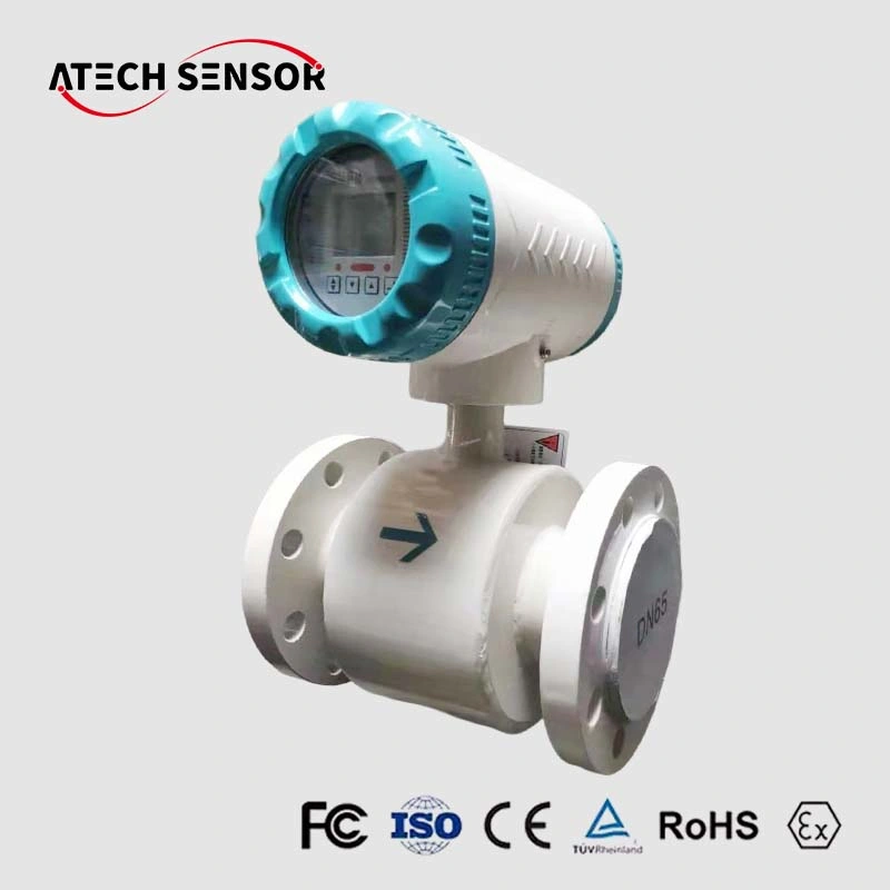 Atech 4 Zoll Magnetischer Konverter Sensor DN40 DN80 Elektromagnetisches Wasser Durchflussmesser