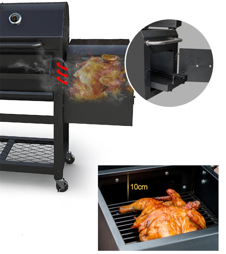 Large Charcoal and Gas BBQ Grill