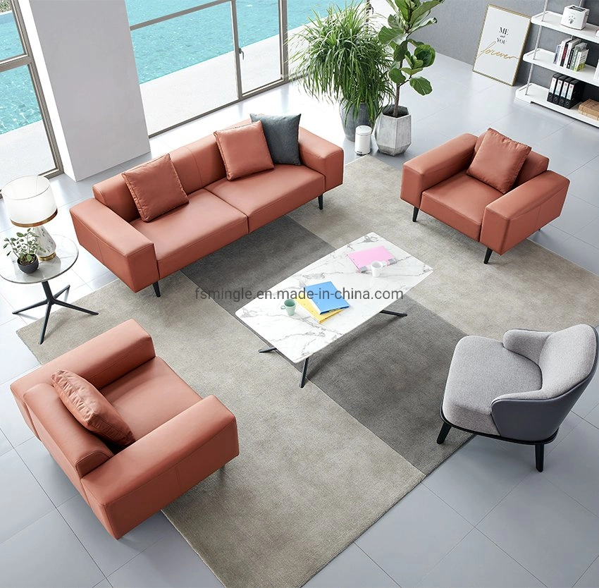 Individuelle Möbel Leder Sofa Couch auf Metall Rahmen Wohnzimmer Möbel