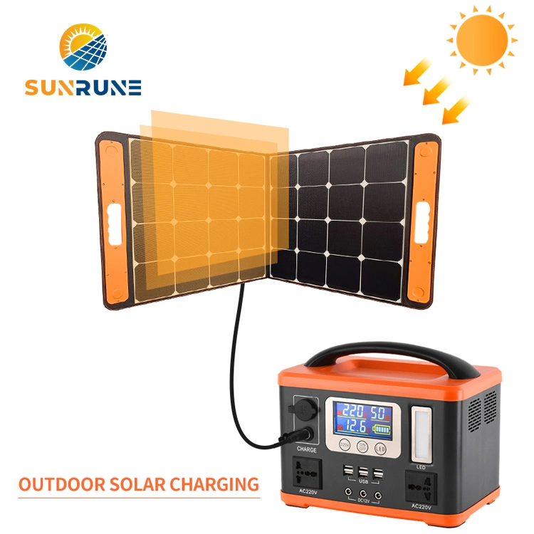 110V 220V AC Electronic 12V DC Battery Charging 1000 Watt Power Station Wireless Solar Energy Power Generator for Camping