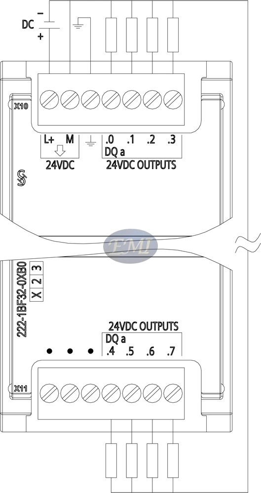 6es7222-1bf32-0xb0 Módulo de Salida Digital PLC SIMATIC S7-1200 24VCC Transistor0.5SMA verdadera