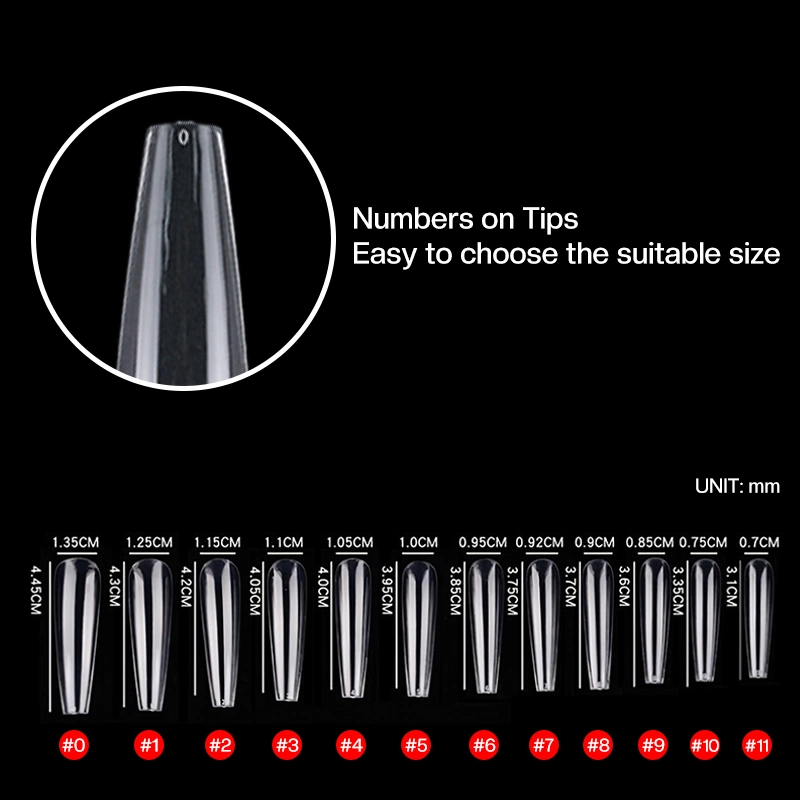 Supplies Full Half Cover Long Stiletto Square Coffin Nails Tips Soft Gel Nail Extension Tips Press on Nail Tips