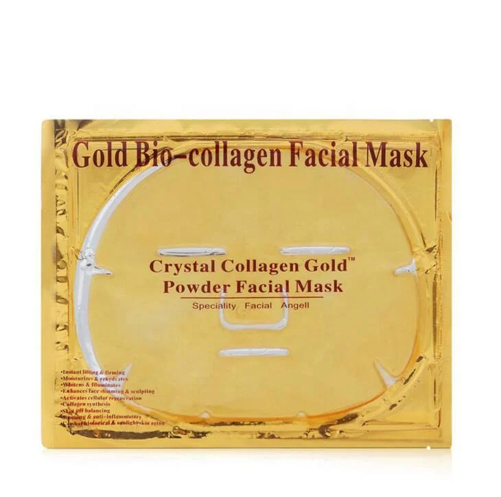 100% 24K Gold Pure Collagen Crystal Facial Mask for Female